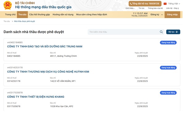 Đăng Ký Mạng Đầu Thầu Quốc Gia